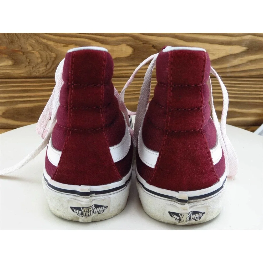 VANS Size 6 Sneaker Red Leather Medium Lace‎ Up Women